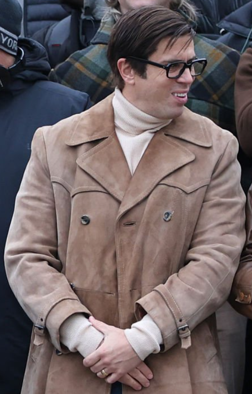 Toby Kebbell I Play Rocky Suede Leather Trench Coat - Image 1